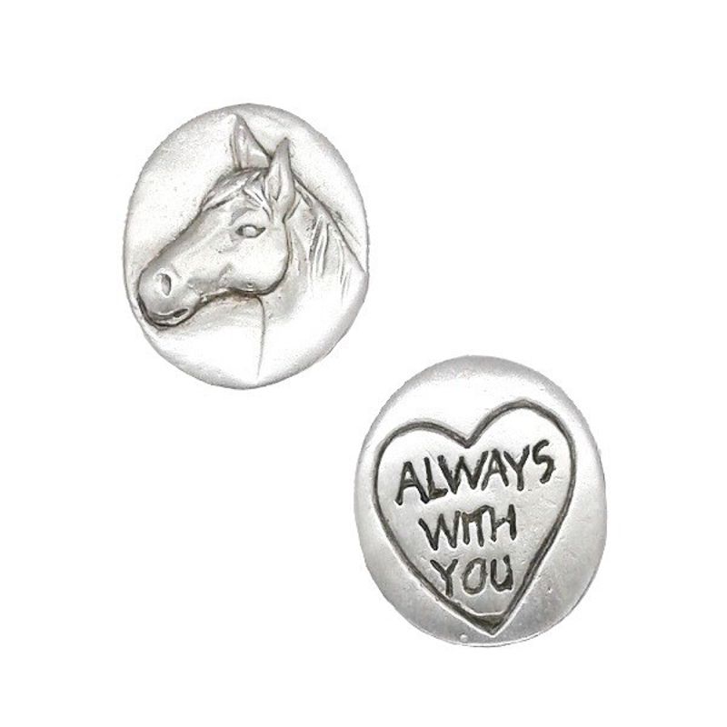 Always With You - Horse - Pocket Pewter Token - Click Image to Close
